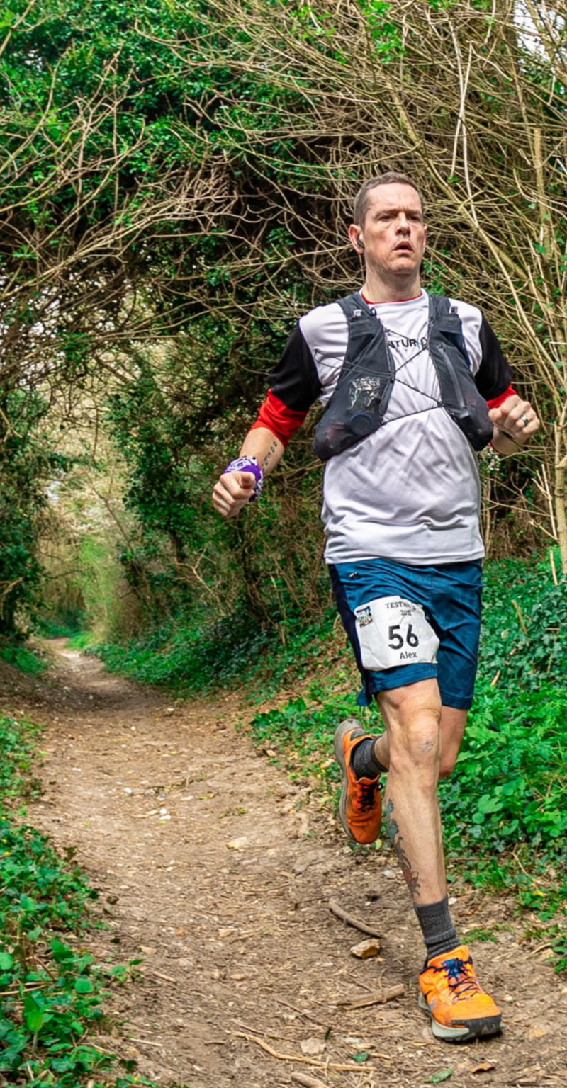 Alex running but not from AI ultra marathon training