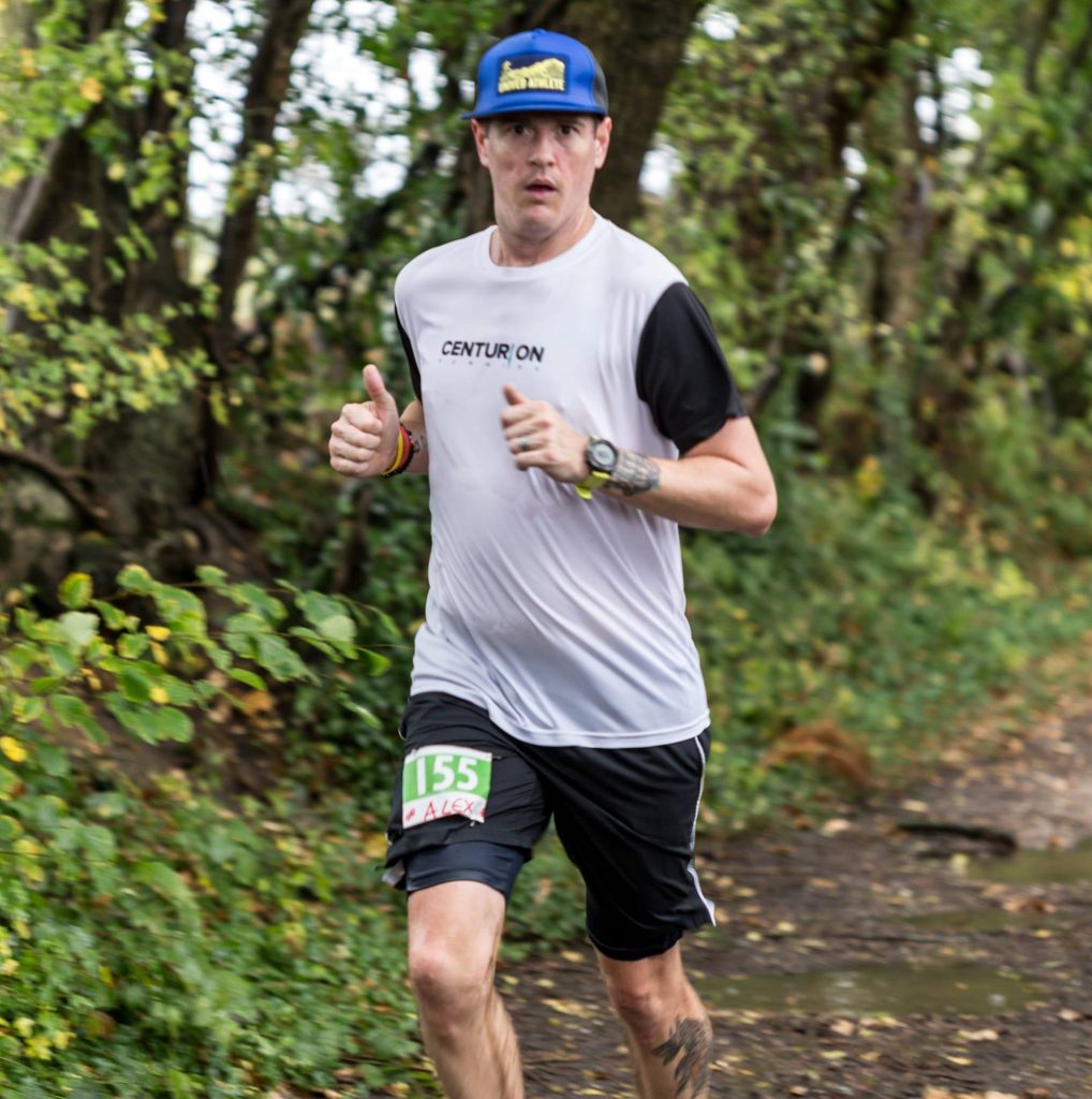 Alex, the owner of this blog, running a 10k race.